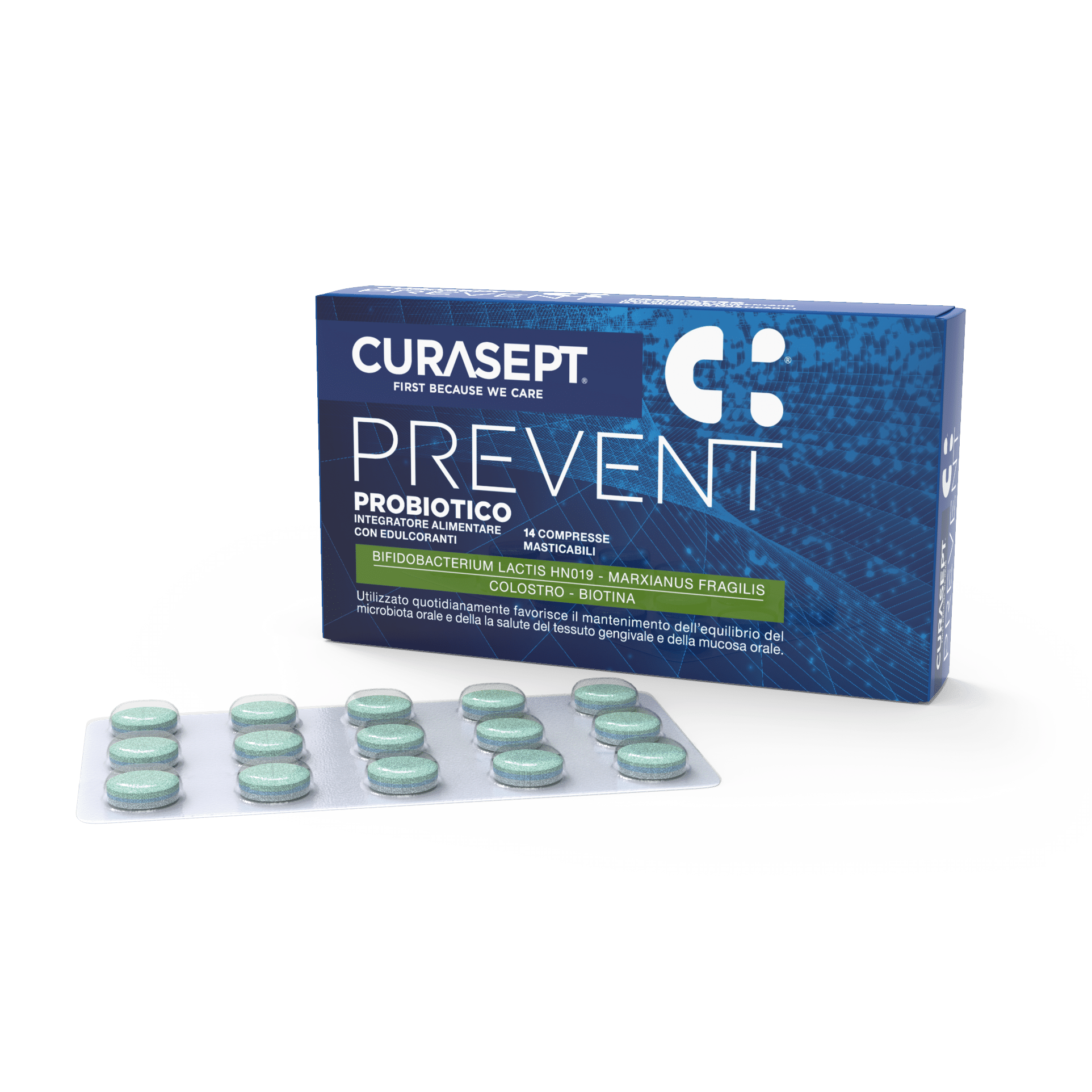 blister and capsules probiotic Curasept Prevent