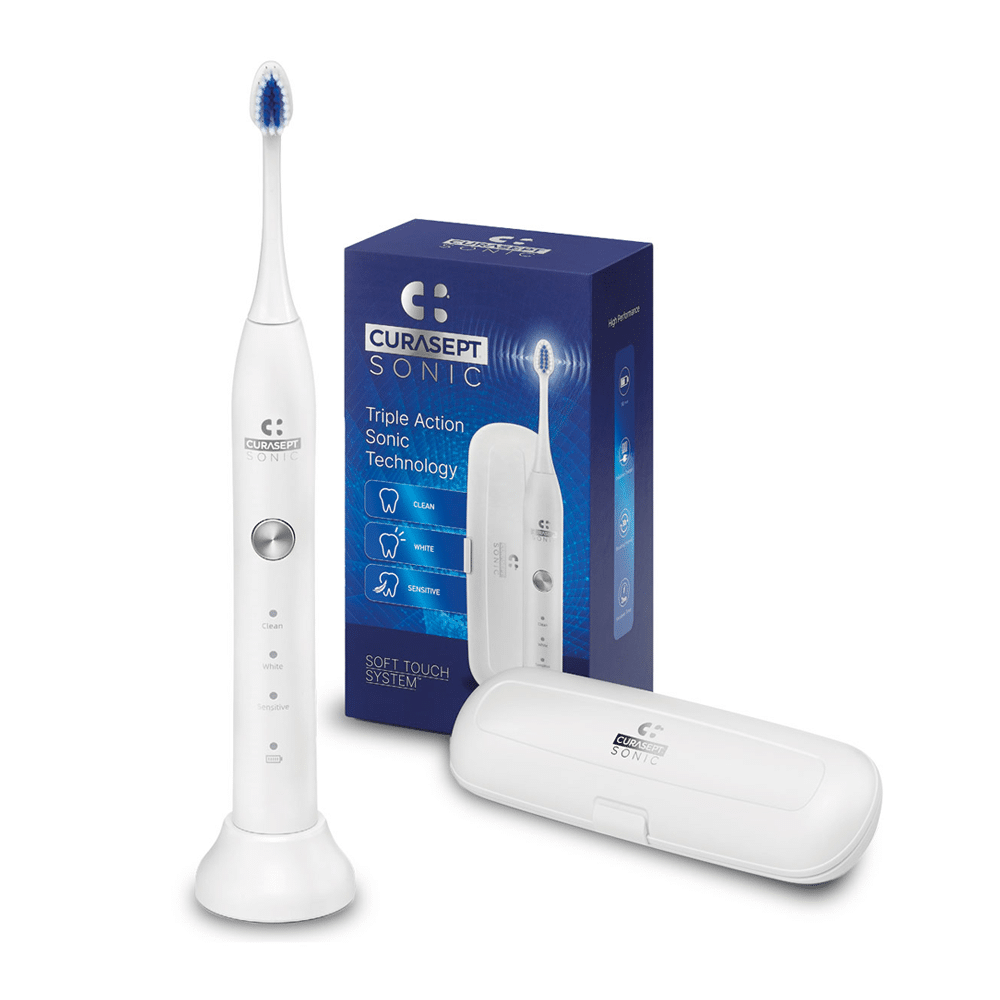 Curasept Sonic toothbrush with case/pouch and related pack