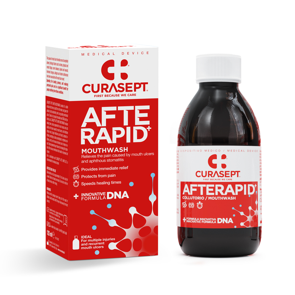 mouthwash 125ml and pack Curasept Afterapid